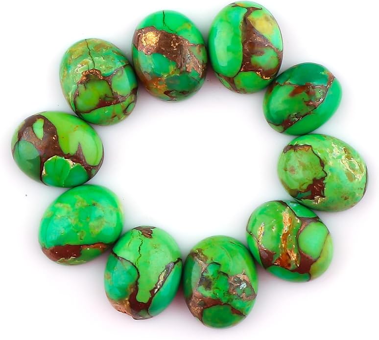 10pcs, Natural Gemstone Cabochon, Wholesale Assorted Flatback Crystals by CRYSTALINES