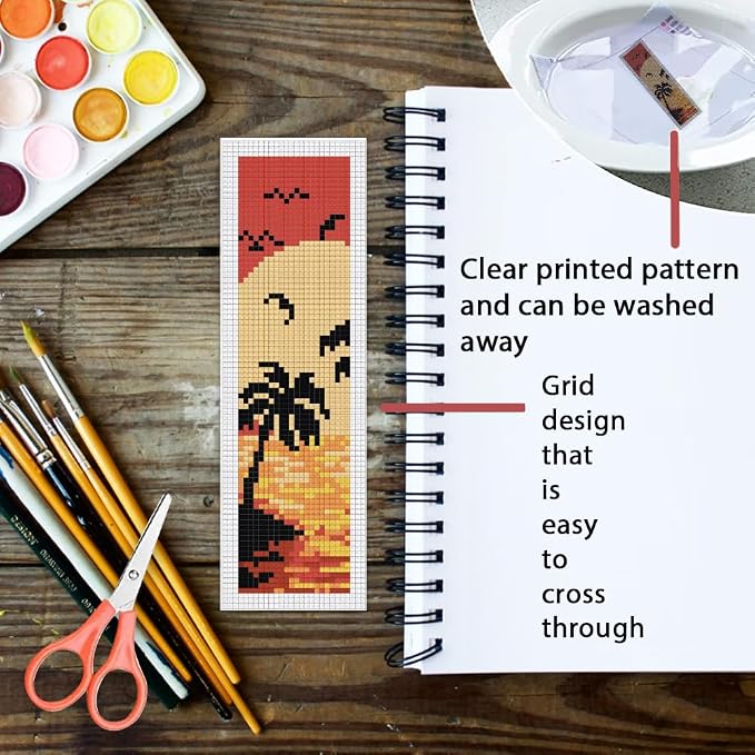 ORIGACH 6 Pcs Cross Stitch Bookmark Kit - Image 3