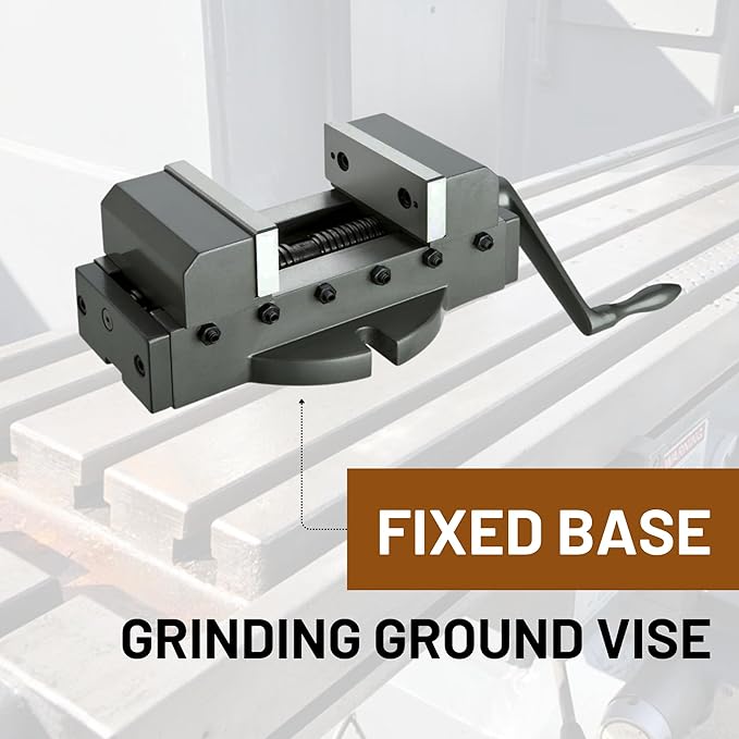 EXXO Self Centering Vice 2"-Heavy Duty Hard Alloy Steel Fixed Base Vise Tool Bench Tools Built For High Precision Milling, Woodworking, & Forming