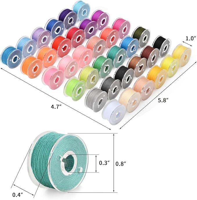 72 pcs Sewing Thread Kit, 36 Colors 400yd Polyester Thread - Image 4