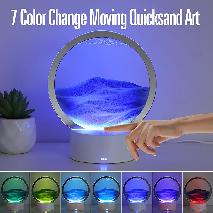 KPNUWN Moving Sand Art Liquid Motion, 3D Deep Sea Sandscape Color Quicksand - Image 4