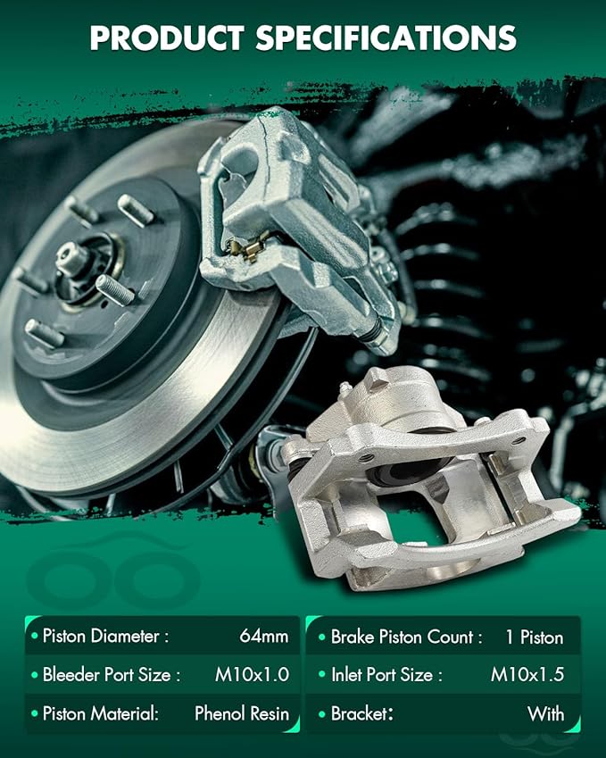SCITOO Front Left Brake Caliper With Bracket 18B4772 Compatible For Buick For Rendezvous 2002-2007,For Pontiac For Aztek 2001-2005
