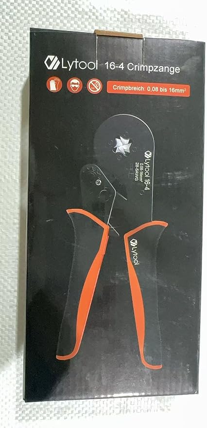 Lytool Ferrule Crimping Tool Kit AWG28-5 (0.08-16mm²), Wire Ferrule Crimper, Self-Adjustable Ratchet Wire Square Jaw Crimping Pliers for Wire Ferrules Terminals