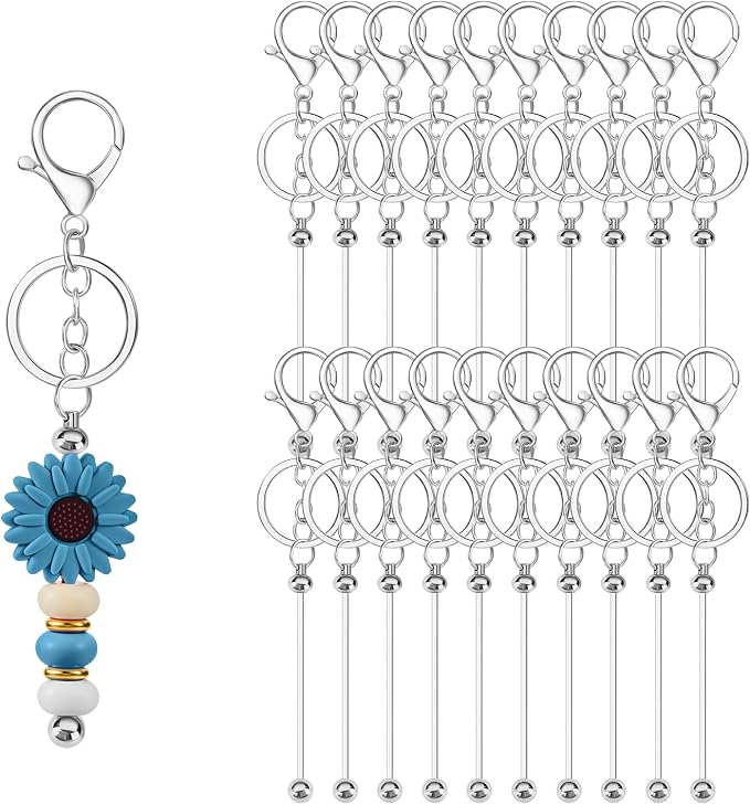 DIY Beadable Keychain Bars Metal Rod by Yweeychain