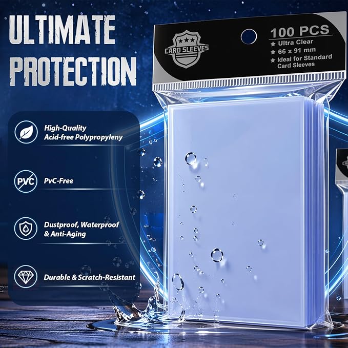 500Pcs Soft Clear Card Sleeves, Polypropylene Standard Trading Card Sleeve - Image 5