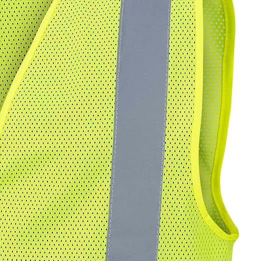 Pioneer Hi Vis Mesh Safety Vest - for Traffic & Public Workers - Cool & Lightweight - Class 2 - Reflective Tape - Yellow