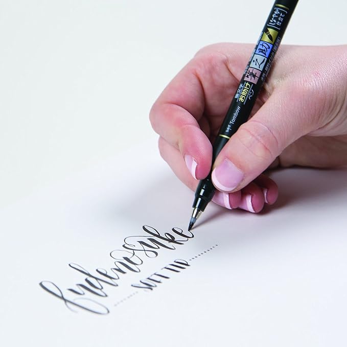 Tombow Fudenosuke Brush Pen for Lettering Calligraphy, Soft Tip - Image 2