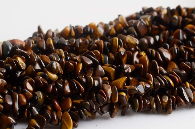 Natural Chip Stone Beads Tiger Eye 5-8mm About 400 Pieces Irregular Gemstones - Image 4