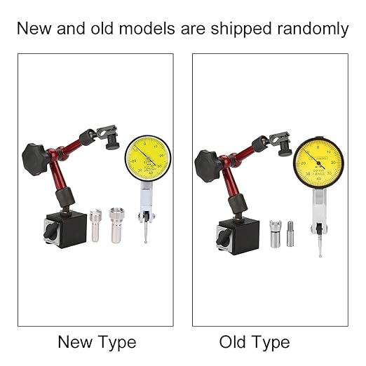 Dial Indicator Magnetic Base Holder Kit, Strong On/Off Switch Magnet Stand with Fine Adjustment and Flexible Arm for Lever Test Indicator