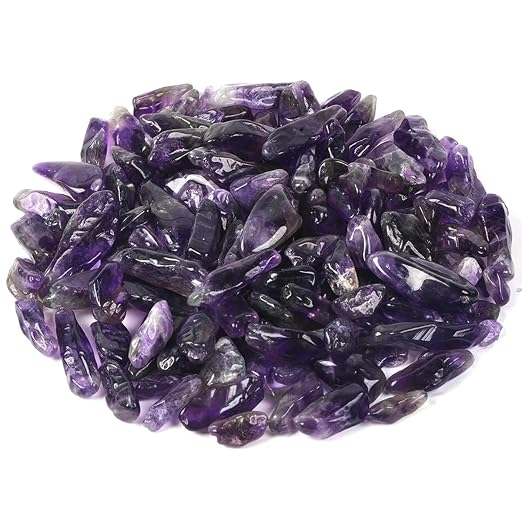 1 Lb Decorative Crystal Pebbles Irregular Shaped Amethyst Stones Small Tumbled - Image 5