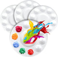 FANDAMEI White Round Paint Tray Palettes, Paint Palette Tray, Plastic Paint by FANDAMEI