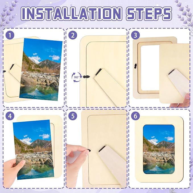 VOKOY 60 Pack Wooden Picture Frames - Image 6