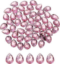 MECCANIXITY 50PCS Flat Back Acrylic Teardrop Gems 13x18mm Artificial Rhinestones by MECCANIXITY