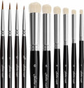 Golden Maple Drybrush Miniature Paint Brushes -10pcs Micro Detail Paint Brush by goldenmaple
