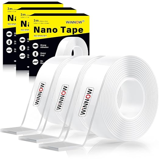 WINNOW 3 Pack Double Sided Tape by DoubleSidedHeavyDutyExtra