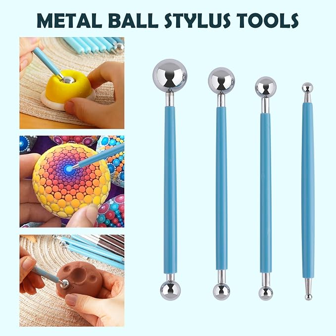 Thyrflen 18PCS Silicone Clay Sculpting Tools, Silicone Painting Brushes Kit - Image 4
