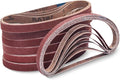42 Pcs 1/2" x 18" Sanding Belt,1/2 x 18 Inch Sanding Belts Sandpaper for Air File Belt Sander,6 Each of 40/60/80/120/180/240/400 Grits,Best for Woodworking, Plastics, Fiberglass,1/2x18 Inch