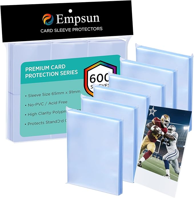 Empsun 600 Count Clear Penny Soft Sleeves: Trading Card Sleeves, Soft by Empsun