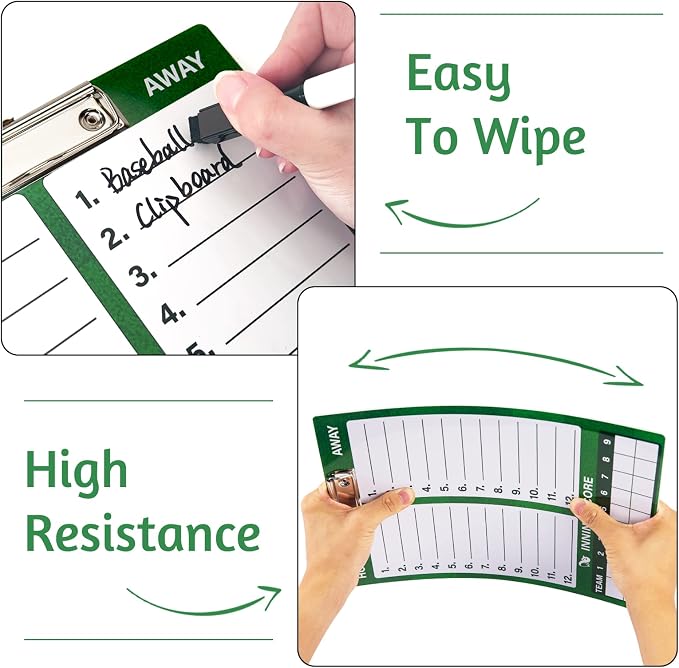 WISYOK Baseball Clipboard, Dry Erase, Lineup Board | Double Sided, - Image 6