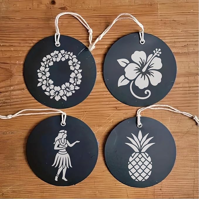 Hawaii Stencils 4in 50pcs Paint Template Reusable Plastic Templates DIY Crafts - Image 4