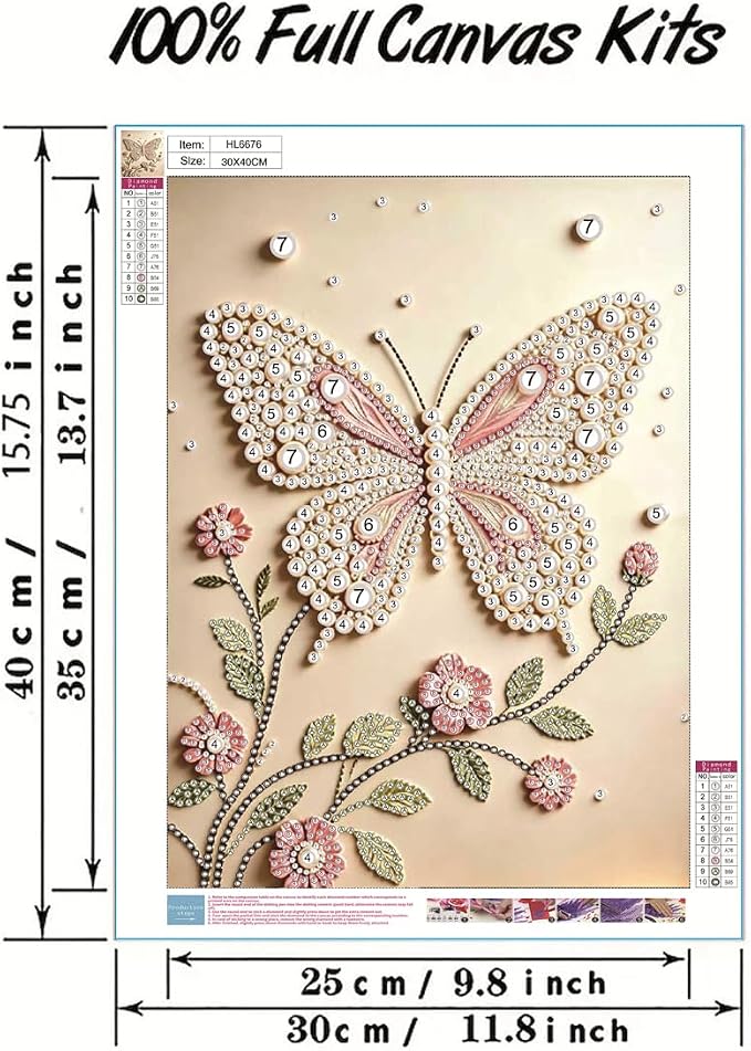 GEMFAMILY Butterfly 5D Pearl Diamond Art Kits - Image 6