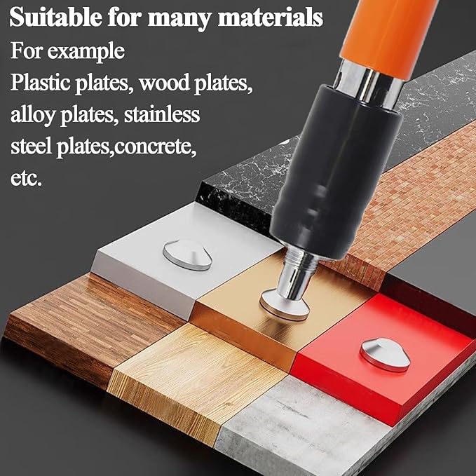 Concrete Nail Gun Kit with 120pcs Nails,5 Speed Adjustable Manual Mini Steel Nail Gun,Portable Nailer Gun, Wood working and Decoration- Built in Air Nailer for Red Brick Walls(Orange）