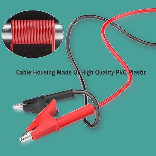 Alligator Clip to Alligator Clip Heavy Duty Silicone Jumper Wire,Alligator Clip Electrical Test Leads 12AWG 5.9 ft. Cable with Alligator Clips for Multimeter, Electrical Testing(Y-Y 12A 1.8m).