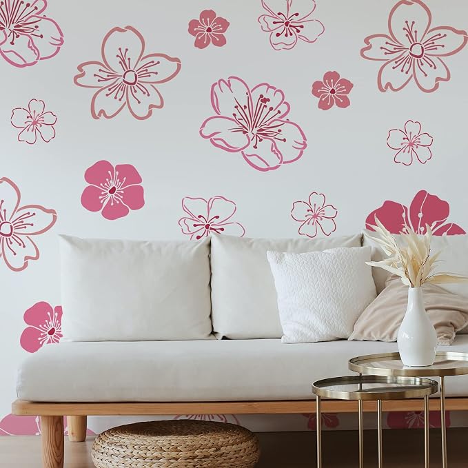 ORIGACH 4 Pcs Cherry Blossoms Stencil - Image 4