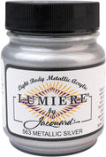 Jacquard Lumiere 2.25oz Fabric Paint Metallic Silver by Jacquard