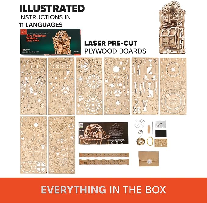 UGEARS Astronomer Table Clock - Image 8
