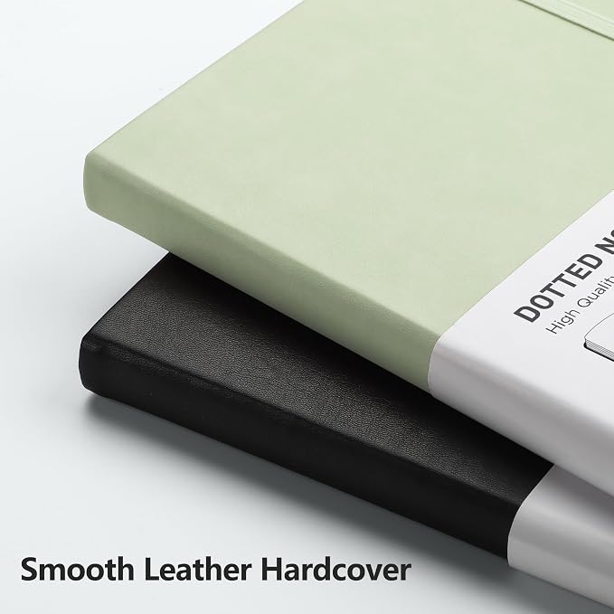 RETTACY Dotted Journal Notebook, 192 Pages, A5 Medium Size | Leather Hardcover - Image 4