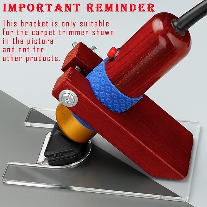 Shearing Guide for Carpet Trimmer, Rug Tufting Shearing Guide, Solid Wood Rug Tufting Carver Holder Base, Carpet Trimmer Bracket Tool for Keeping Rugs Flat, Excluding Carpet Trimmer
