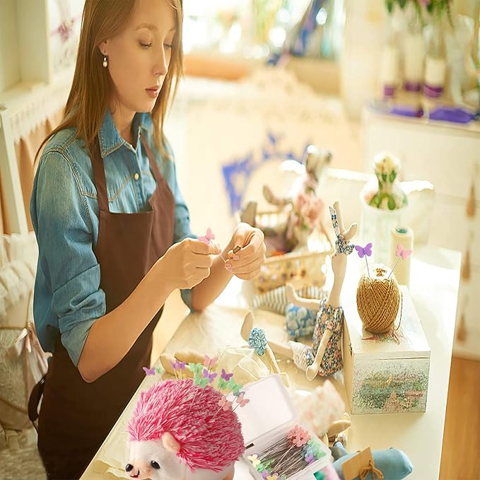 CICILIAYA Hedgehog Shape Pin Cushion, Cute Pincushions Sewing Kit Lovely Needle - Image 2