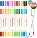 Shuttle Art 48 Colors Dual Tone Acrylic Paint Markers, 24 Pack Acrylic Paint by ShuttleArt