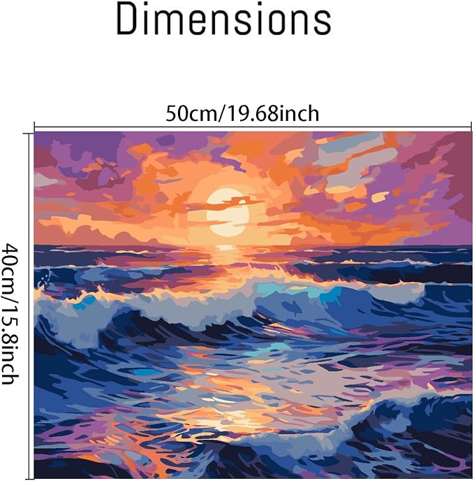 Clendo Beach Paint by Numbers Kit - Image 2