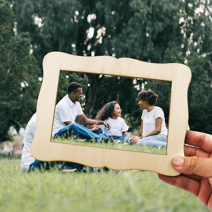 RYKOMO 6 PCS Unfinished Wooden Picture Frames - Image 6
