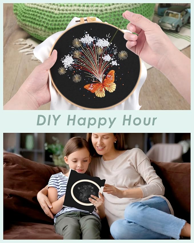 ERKOON 5 Sets Embroidery Kit for Beginners - Image 5