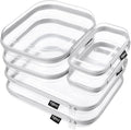 YQBRAO 6 Pack Sleek Gray Clear Hard Shell Zipper Case, 1.2mm Heavy Duty Tech & by Unknown