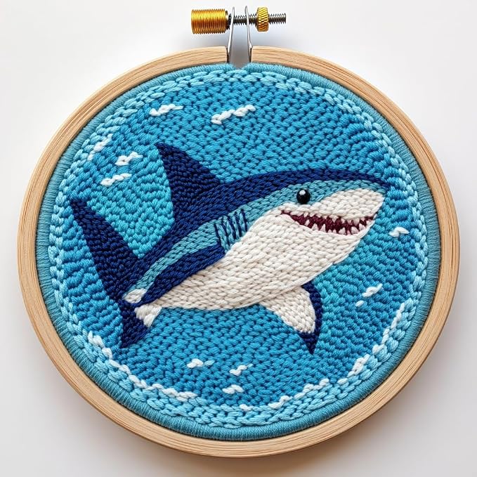 DIY Punch Needle Kits Sea Shark by Unknown