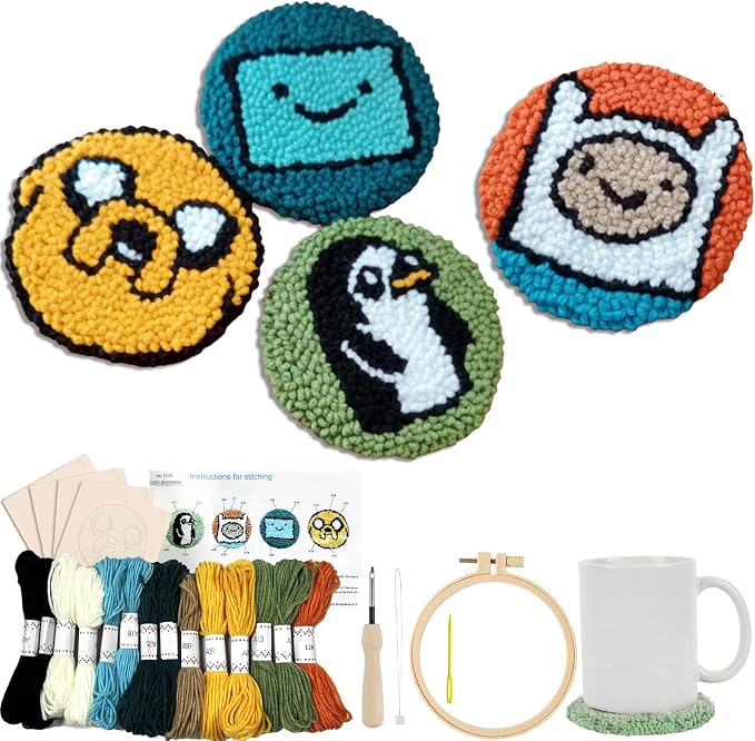 Siqinam Adventure-Time Punch Needle Kit-4 Pack Adventure Crochet Series Themed - Image 4