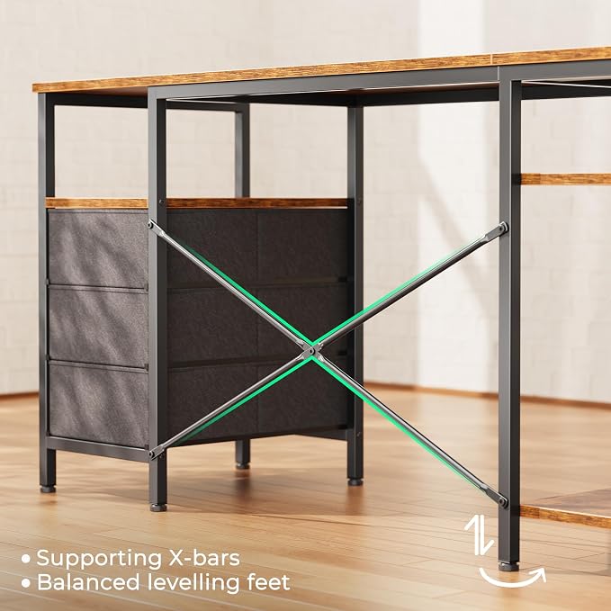 Huuger L Shaped Office Desk - Image 9