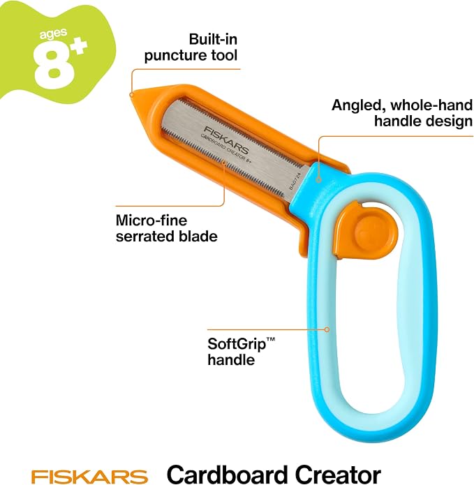 Fiskars Kids Cardboard Creator – Safer Cardboard Cutting Tool - Image 7