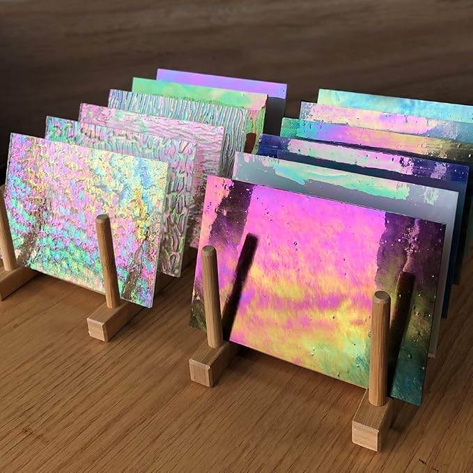 LITMIND 12 Sheets Iridescent Stained Glass Pack – 4x6 Inch Opaque & Textured - Image 4
