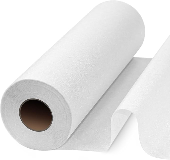 PLANTIONAL Lightweight White Iron-On Non-Woven Fusible Interfacing: 11.6" x by PLANTIONAL