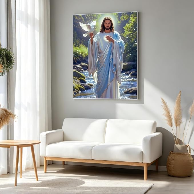 CHWGLFGG Jesus White Dove Diamond Painting Kit - Image 4