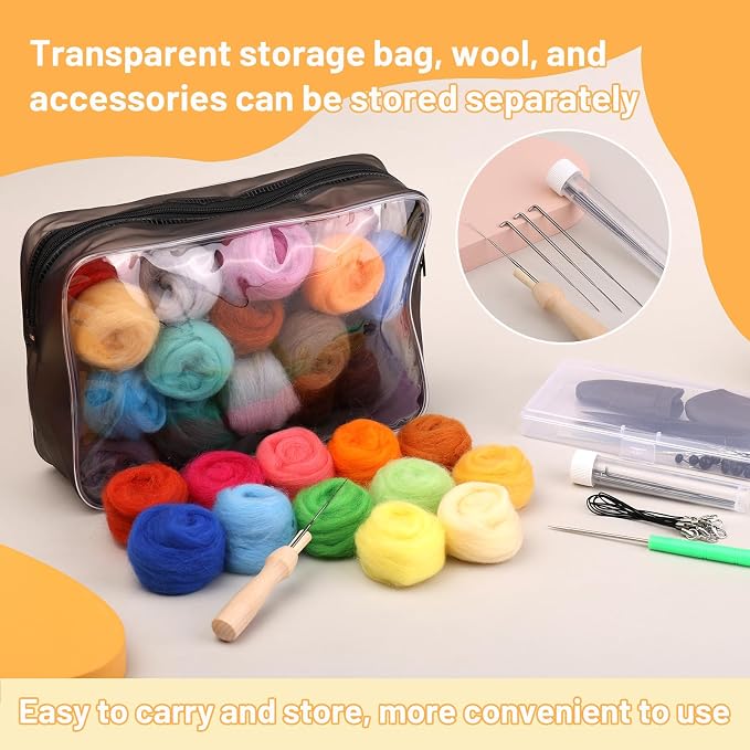 SOCNITC 45 Colors Needle Felting Kits - Image 3