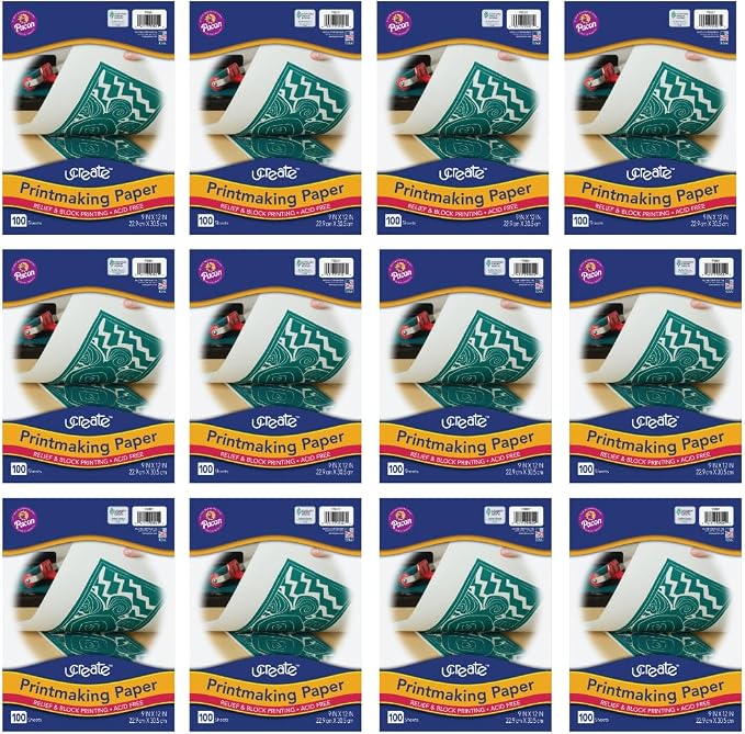 UCREATE Printmaking Paper, 100 Sheets/Pack, 12 Packs | Acid Free, Heavyweight by UCREATE