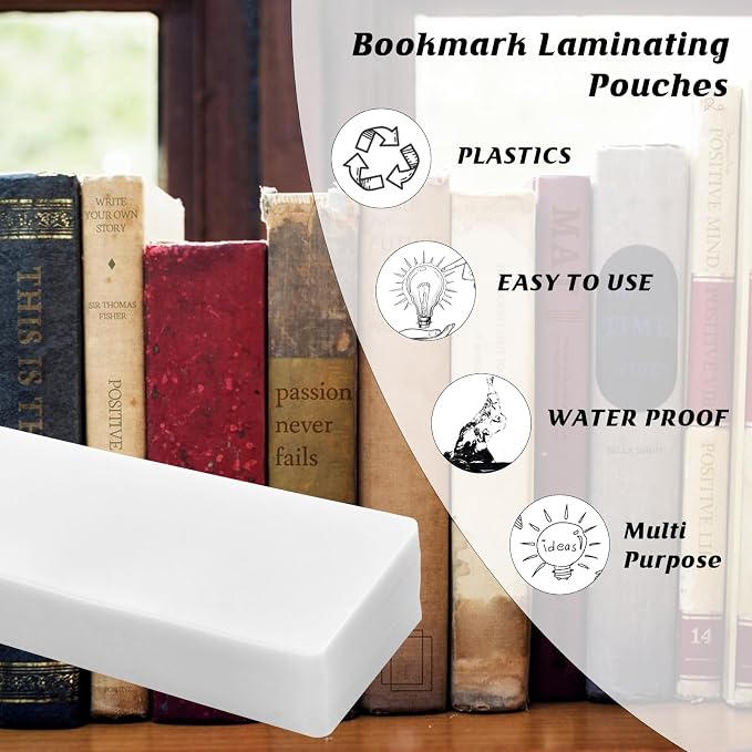 200Pcs Bookmark Laminating Pouches 2x8inch Hot Laminator Sleeves 5 Mil - Image 3