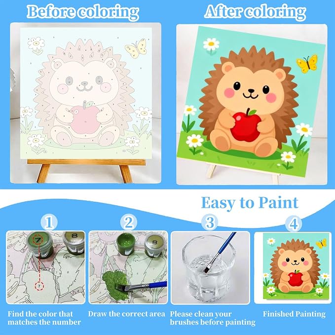 Arttoplus 4 Pack Paint by Numbers Kit - Image 4