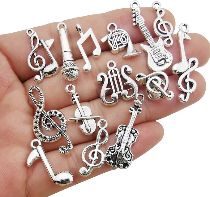 Youdiyla 70pcs Musical Symbol Charms Collection, BULK Music Notes Elements - Image 2